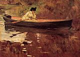 Mrs. Chase in Prospect Park by William Merritt Chase